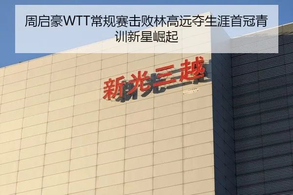 周启豪WTT常规赛击败林高远夺生涯首冠青训新星崛起